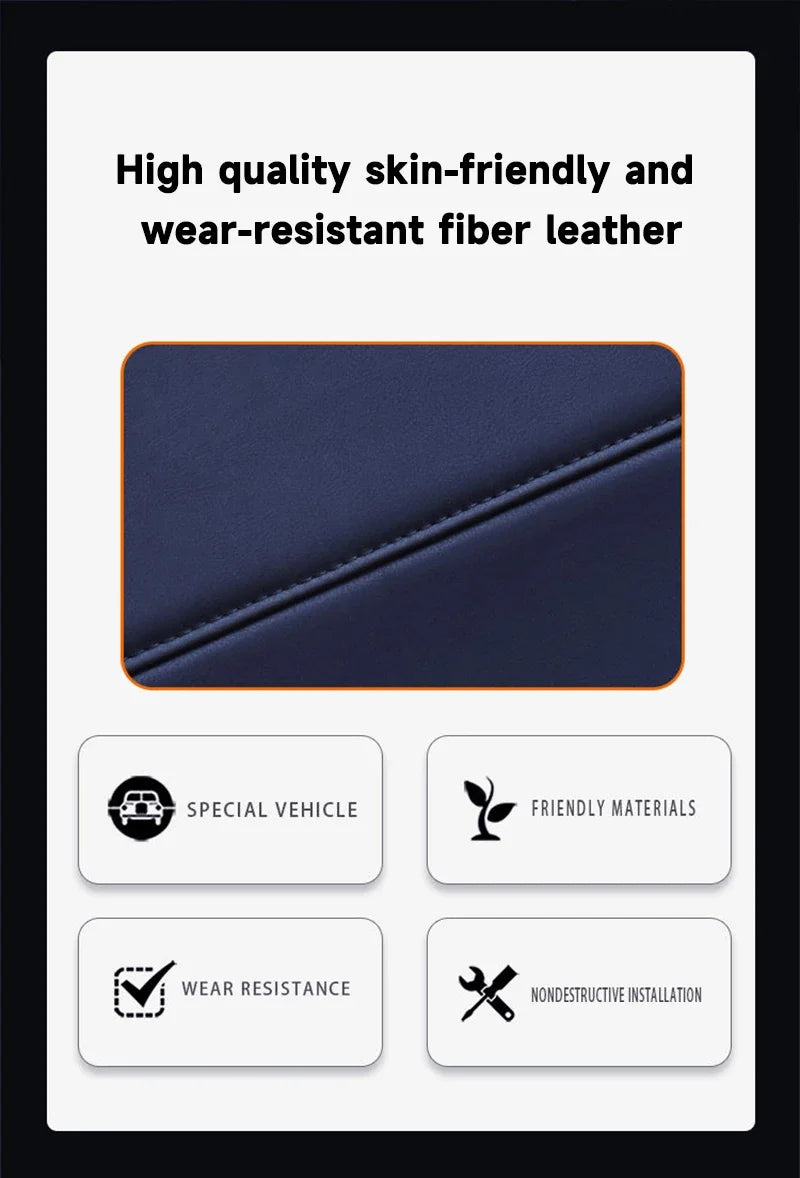 BLALION PU Leather Car Anti-kick Pad Auto Seat Back Organizer Storage Bag Car Backseat Anti Scratch Protector Pads with Cover Beauty World Shop