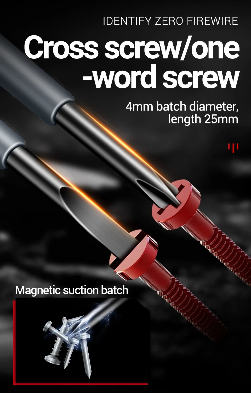 Multifunctional Electrician Test Screwdriver AC Non-contact Induction Test Pen Voltage Tester 70-600V Red Green Induction Lights Beauty World Shop