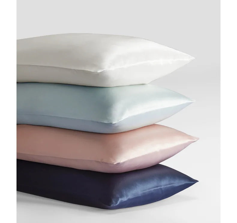 JuwenSilk silky stain pillowcase silky pillowcase natural silk pillowcase mulberry silk pillow case standard queen k Beauty World Shop