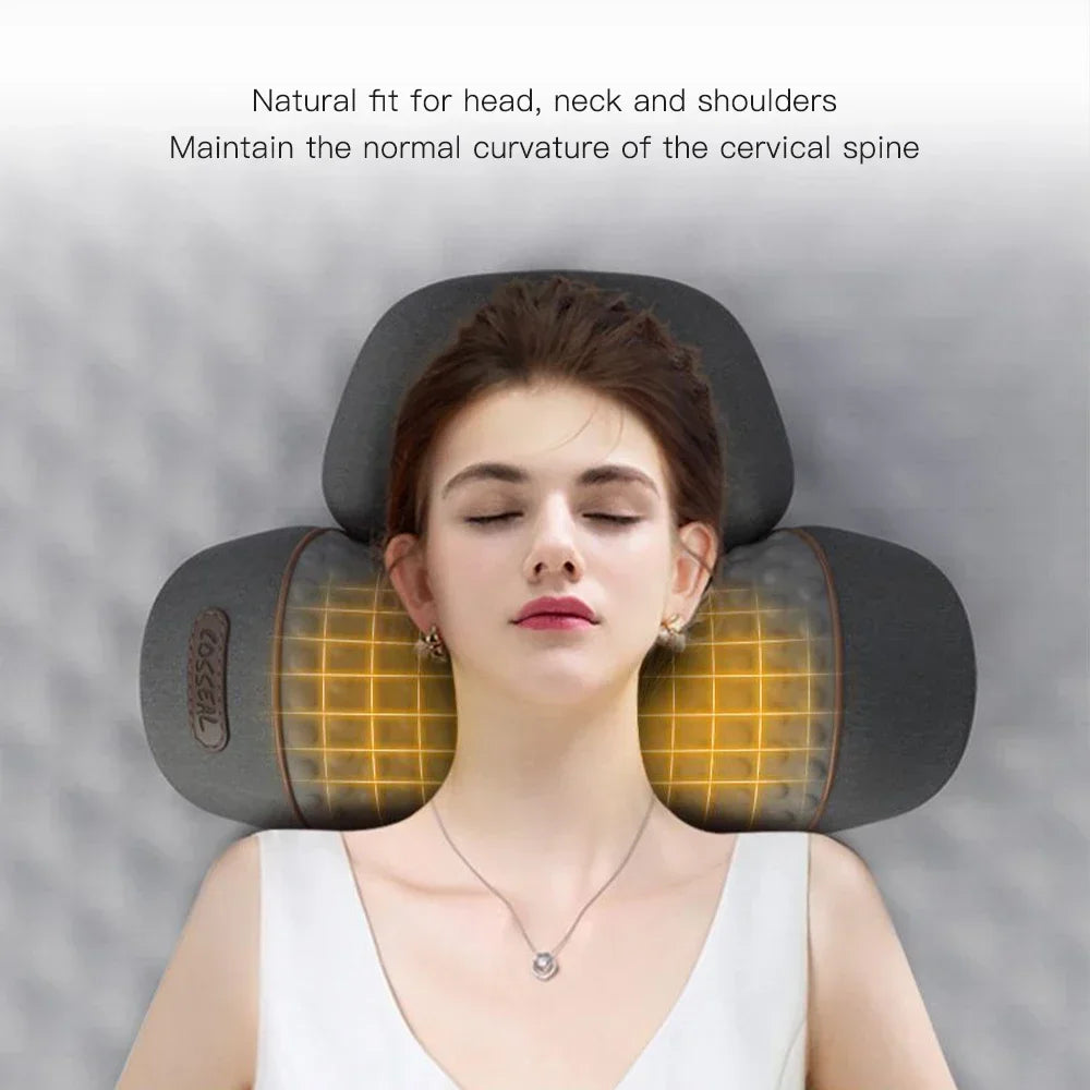 Electric Neck Massager Pillow Cervical Stretcher Heating Vibration Massage Back Traction Orthopedic Sleeping Pillows Support Beauty World Shop