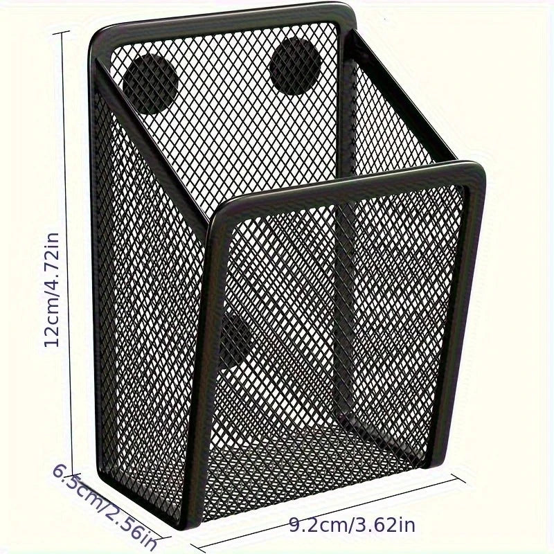 Magnetic mesh stainless steel pen holder: add a touch of fashion to your office or home Beauty World Shop