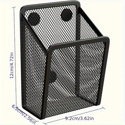 Magnetic mesh stainless steel pen holder: add a touch of fashion to your office or home Beauty World Shop