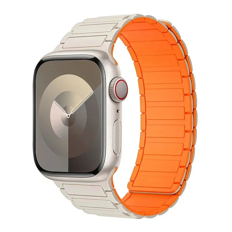 Magnetic Loop for Apple Watch Bands 44mm 40mm 49mm 45mm 41mm 38mm Silicone Bracelet iWatch Series 9 8 7 6 5 4 3 Se ultra 2 strap Beauty World Shop