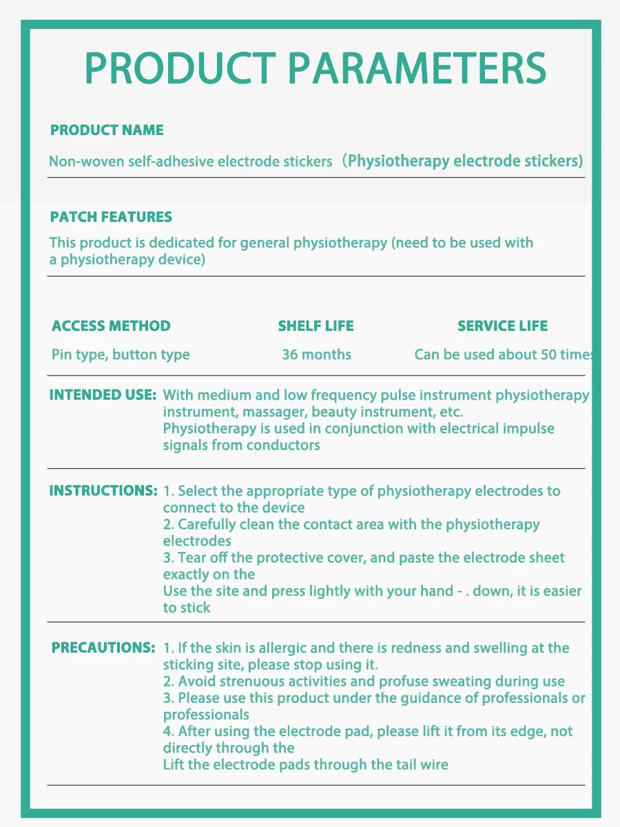 Electrode Pads Conductive Gel Physiotherapy Tens Therapeutic Pulse Pressure Electrical Compex Muscle Stimulator Massage Patches Beauty World Shop