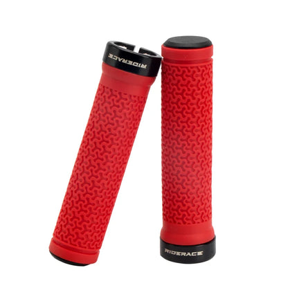 RIDERACE Bicycle Handle Bar Grips MTB Mountain Bike Single-sided Locking Handlebar Cover Rubber Non-slip Cycling Accessories Beauty World Shop