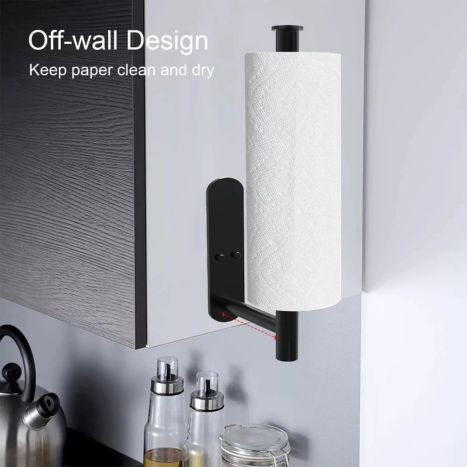 Kitchen Paper Towel Holder Adhesive Tissue Hanger Toilet Roll Paper Dispenser Cabinet Storage Napkin Rack Bathroom Accessories Beauty World Shop