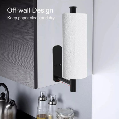 Kitchen Paper Towel Holder Adhesive Tissue Hanger Toilet Roll Paper Dispenser Cabinet Storage Napkin Rack Bathroom Accessories Beauty World Shop