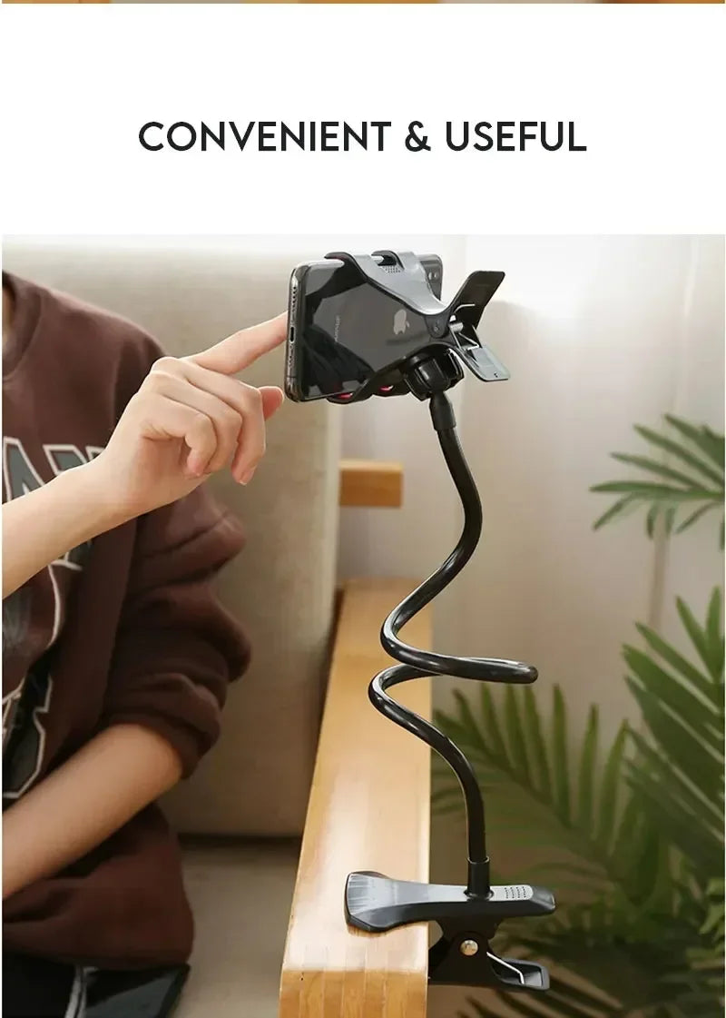 Universal Long Arm Lazy Person Bracket Mobile Phone Clamp Bedside Desktop Support For iPhone Xiaomi Huawei Samsung Phone Stands Beauty World Shop