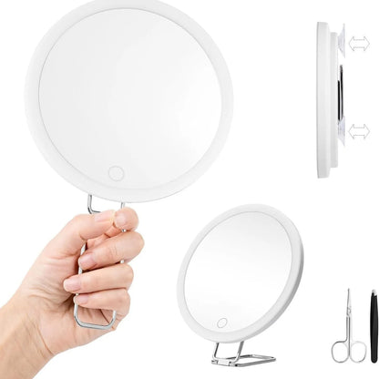 Tweezers & Scissors 30x Magnifying Mirror Set LED-Lit Magnifying Makeup Mirror 30x Magnification Makeup Mirror Portable Travel Beauty World Shop