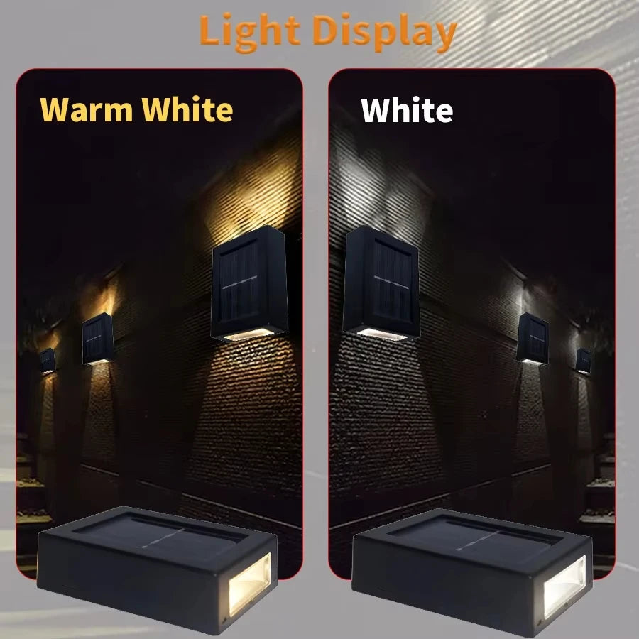 Solar LED Outdoor Light Solar Lighting Sensor Lamp Streetlights Exterior Garden Decoration Garland Waterproof Solar Wall Light Beauty World Shop