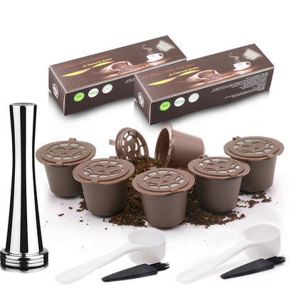 Reusable Coffee Capsule for Nespresso Machine with Stainless Filter Mesh Icafelas Refill Espresso Pod Kitchen Tamper Accessories Beauty World Shop