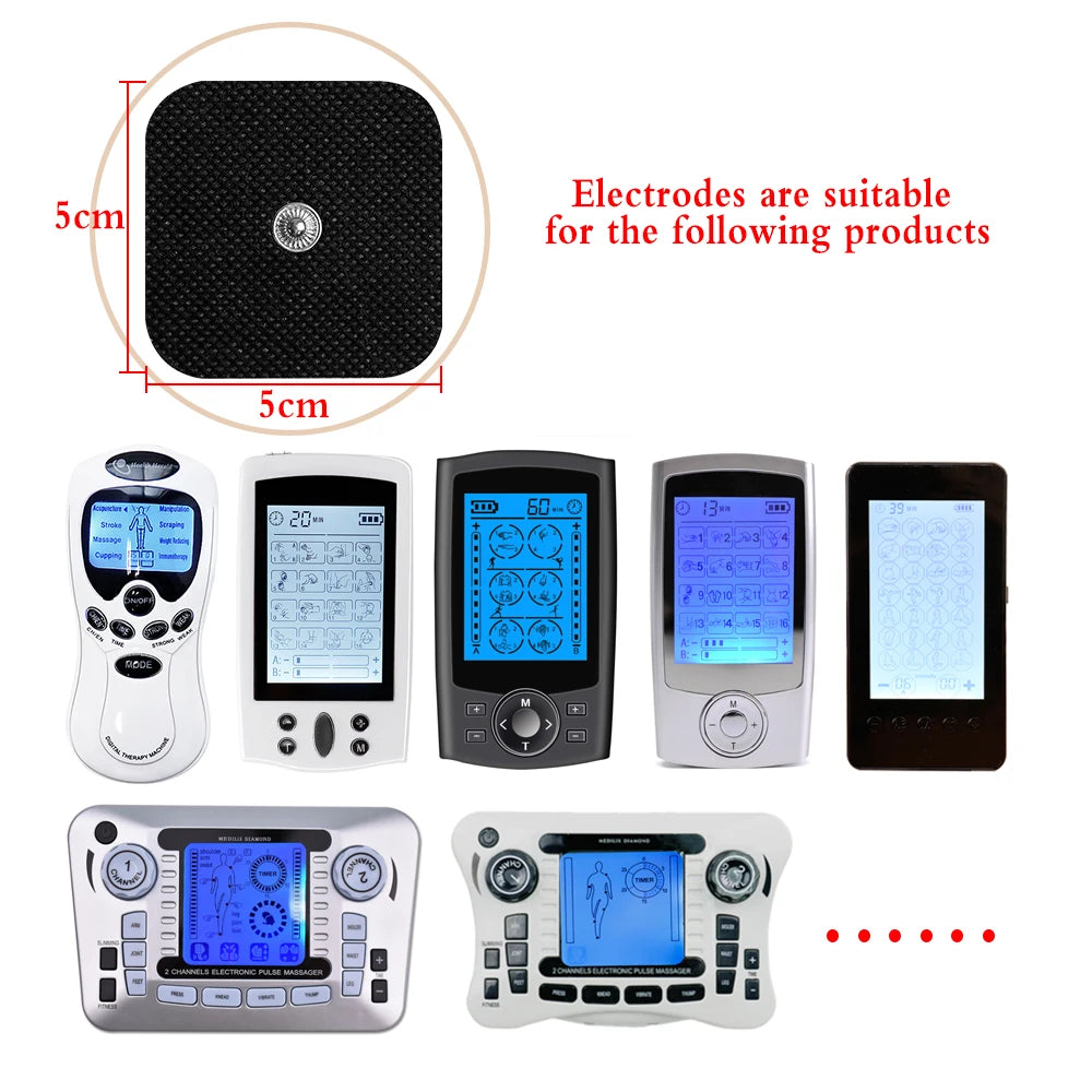 10/20PCS Electrode Pads Gel For Tens Acupuncture Massage Machine Slimming Pulse Ems Muscle Stimulator Massager Sticker Beauty World Shop