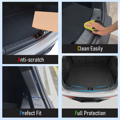 Rear Trunk Bumper Protector Guard For Tesla Model Y Juniper Launch Accessories 2025 2024 Trunk Threshold Sill Cover Mat Plate Beauty World Shop