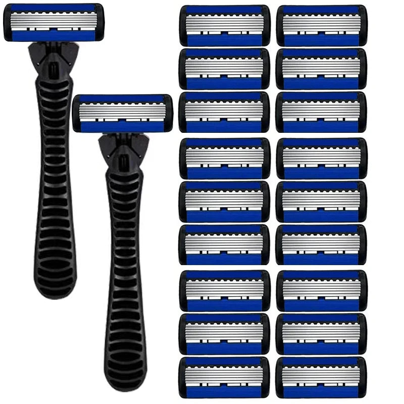Razor Classic 6 Layer Safety Razor for Mens Shaving&Womens Hair Removal Shaving Blades Manual Shaver Beauty World Shop