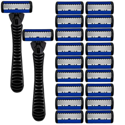 Razor Classic 6 Layer Safety Razor for Mens Shaving&Womens Hair Removal Shaving Blades Manual Shaver Beauty World Shop