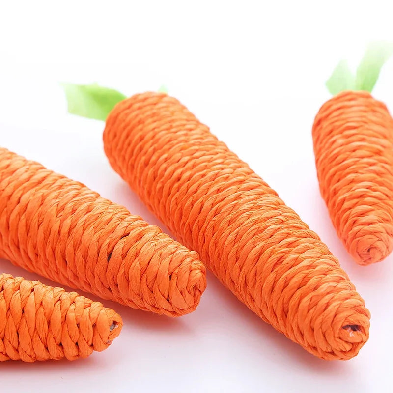 Cat Toy Carrot Sound Pet Products Bite Resistant Paper Rope Scratcher Clean Teeth Interactive Play Cat Carrot Chew Toy for Cat Beauty World Shop
