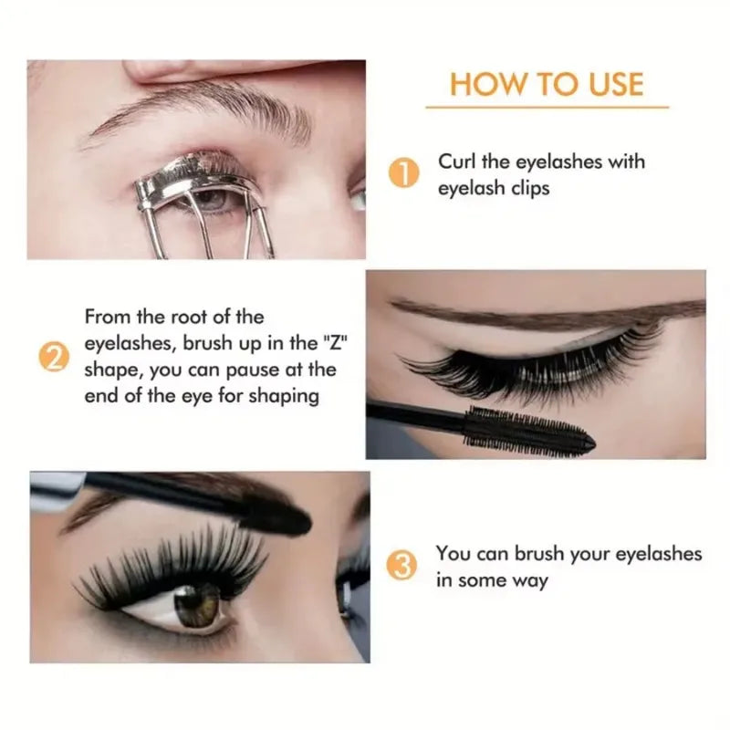 Waterproof 4D Mascara Thick Long Smudge-proof Plump Encrypted Long-lasting Curling Large Eye Makeup Makeup Tools Beauty Trend Shop