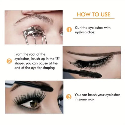 Waterproof 4D Mascara Thick Long Smudge-proof Plump Encrypted Long-lasting Curling Large Eye Makeup Makeup Tools Beauty Trend Shop
