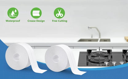 PVC tape Waterproof wall glue sink edge seal mildew resistant caulking strip Kitchen bathroom shower tub Beauty World Shop