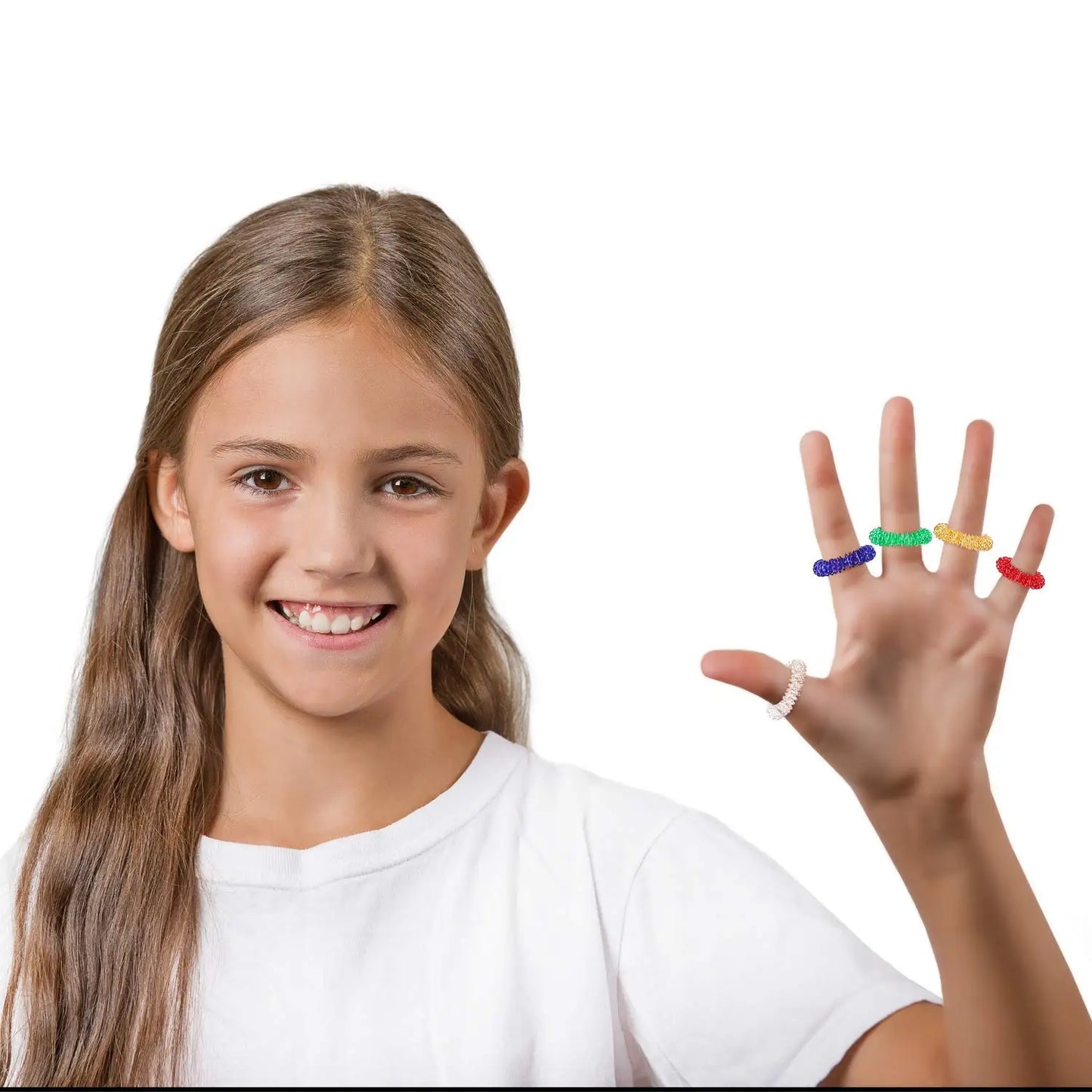 Acupressure Rings Spiky Sensory Finger Rings, Spiky Finger Ring Acupressure Ring Set Silent Stress Massager Finger Massage Tool Beauty World Shop