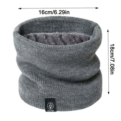 Winter Knitted Scarf Warm Cashmere Like Unisex Neck Warmer for Women Men Solid Color Snood Ring Scarf Fashion Thick Scarf Beauty Fashion