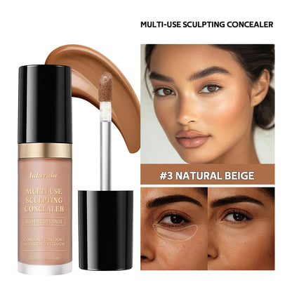 Long-lasting Coverage Concealer Matte Foundation Multi-Use Cream Oil Free Highlight and Retouch Face Makeup Products for Women Beauty World Shop