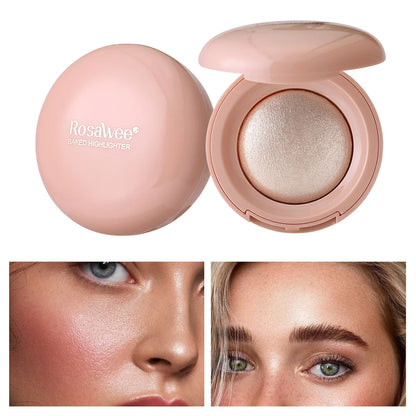 Long-lasting Waterproof Fine Shimmer Highlighter, Natural Glossy Effect, Brighten the Contour and Modify the Face Beauty World Shop