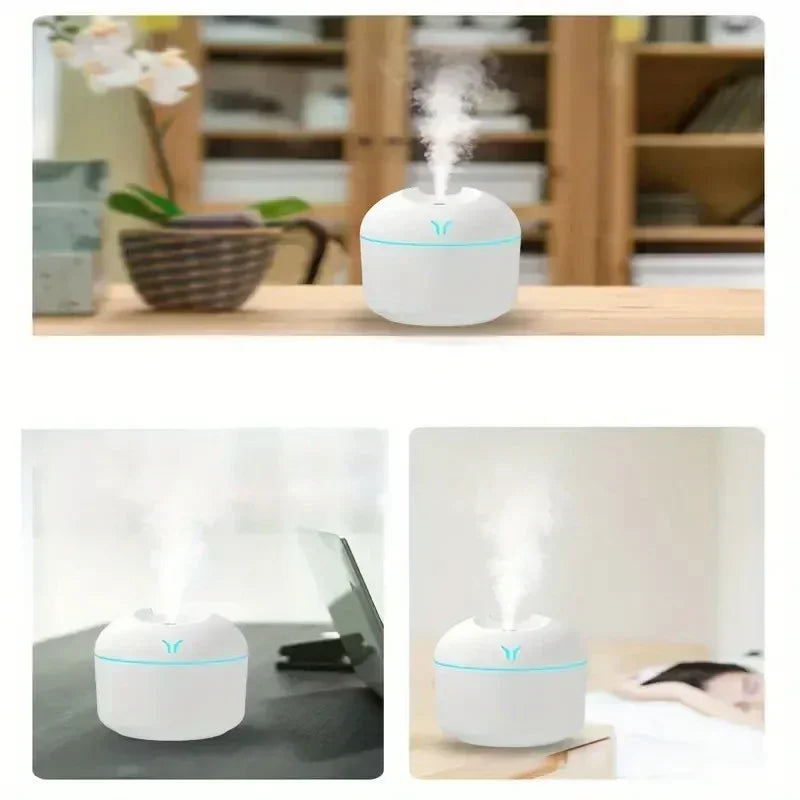 1pc  Compact USB Aroma Diffuser & Humidifier withLED Night Light - Pink & Mint Green, Essential Oil Atomizer for Homeand Car Use Beauty Fashion