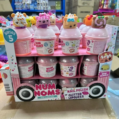 NumNoms Nail Polish Glitter Lipgloss Scented Light-up Num Nom Toy Collection Cute Animal Dolls Fun Play House Kids Birthday Gift Beauty World Shop