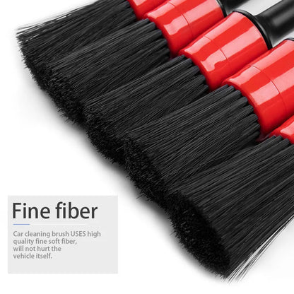 SEAMETAL 5pcs Car Detailing Brush Set Car Dashboard Air Conditioner Air Outlet Wheel Brushes for Car Interior Cleaning Tools Beauty World Shop