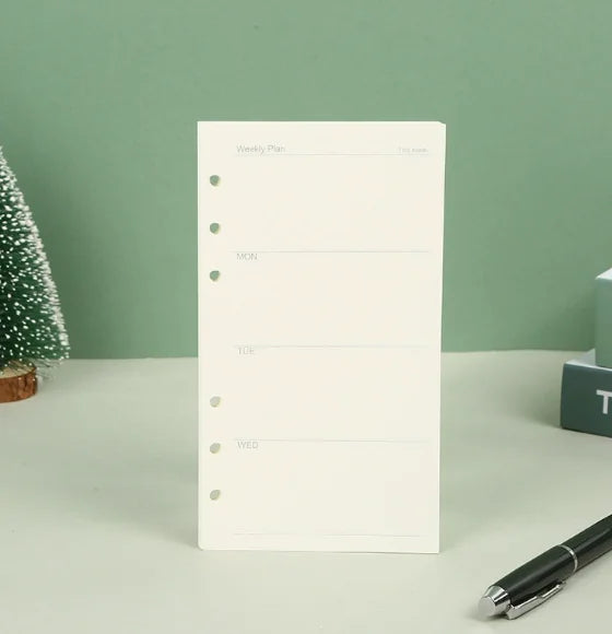 45 Sheets A5 A6 A7 Loose Leaf Notebook Refill Spiral Binder Inner Page Line Blank craft  Grid Inside Paper Stationery Beauty World Shop