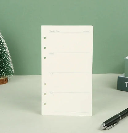45 Sheets A5 A6 A7 Loose Leaf Notebook Refill Spiral Binder Inner Page Line Blank craft  Grid Inside Paper Stationery Beauty World Shop