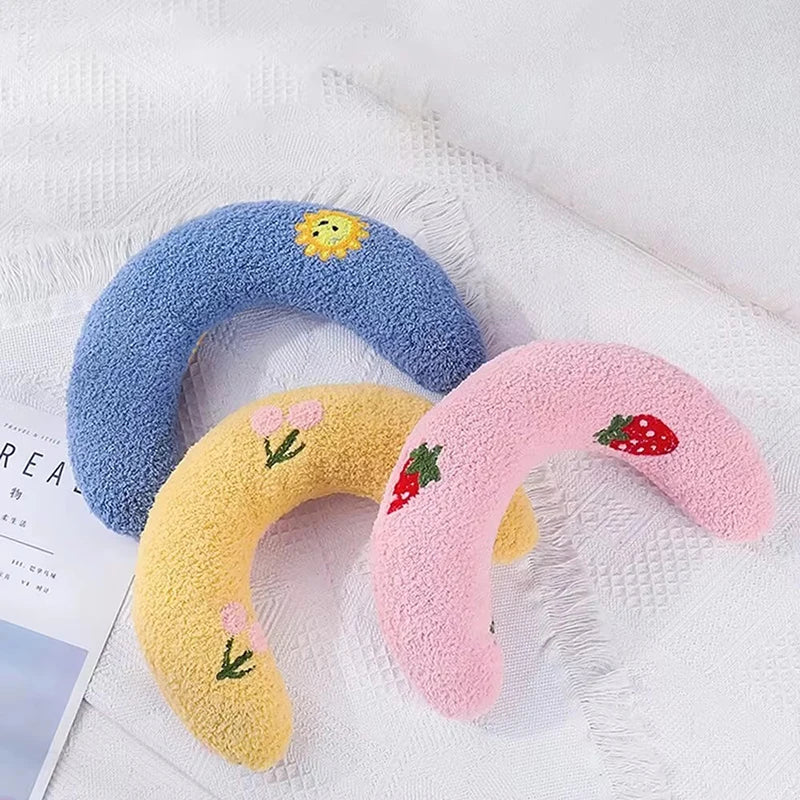 1PC Little Pillow for Cats, Ultra Soft Fluffy Pet Calming Toy Half Donut Cuddler for Joint Relief Sleeping Improve Beauty World Shop