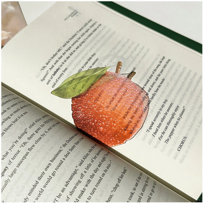 Delicate Transparent Acrylic Apple Bookmark Reading Mark Student Gift Premium Feeling Cute Grape Tomato Bookmarks Beauty World Shop