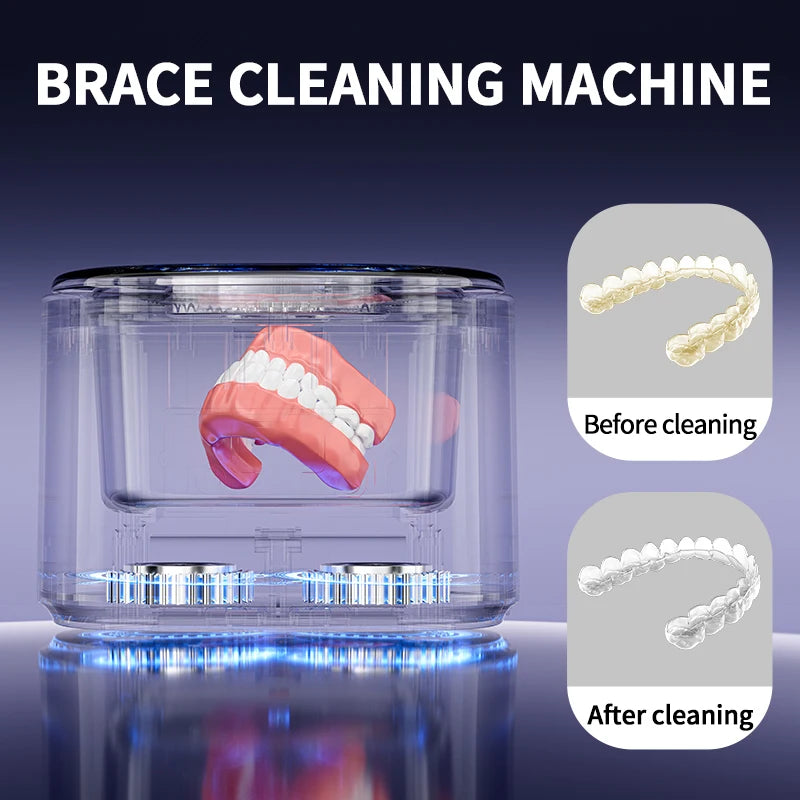USB Electric Ultrasonic Cleaner Machine Multi-Function Denture Braces Box Cleaning for Invisible Retainer Dental Care Beauty World Shop