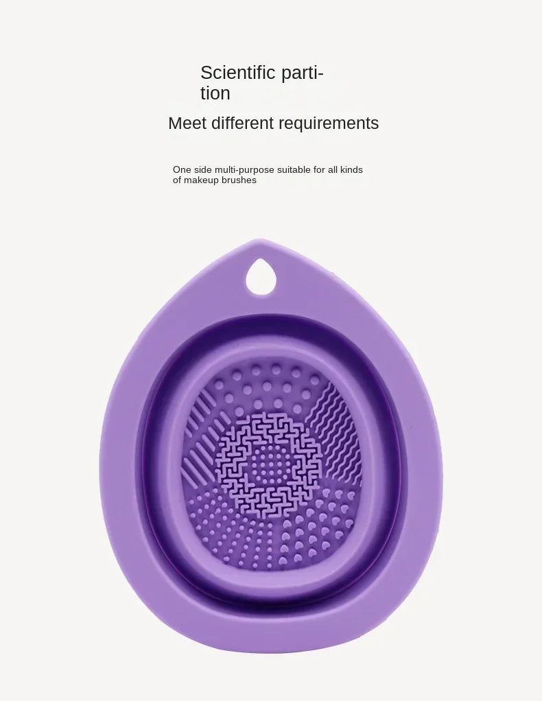 Silicone Makeup Brush Cleaner Folding Powder Puff Cleaning Bowl Eyeshadow Brushes Washing Soft Mat Beauty Tools Scrubber Box Beauty World Shop