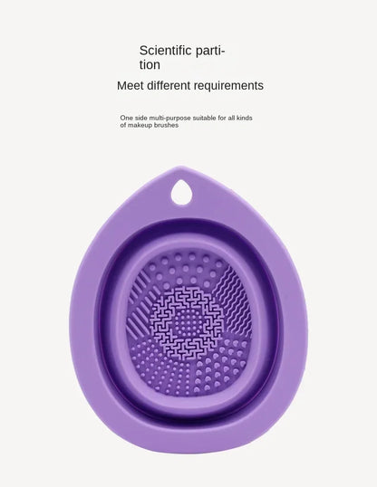 Silicone Makeup Brush Cleaner Folding Powder Puff Cleaning Bowl Eyeshadow Brushes Washing Soft Mat Beauty Tools Scrubber Box Beauty World Shop