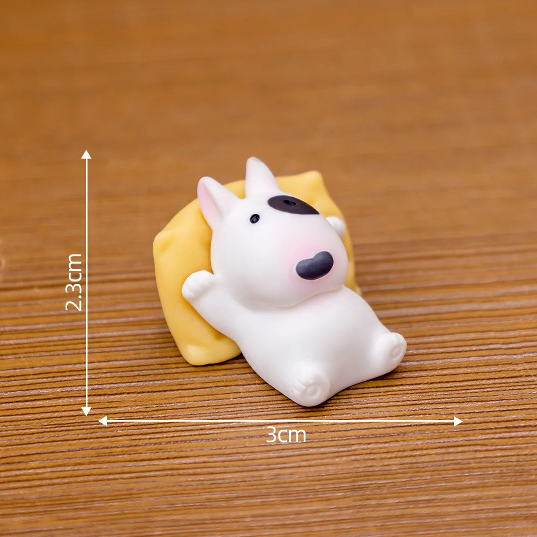 Bull Terrier Universal Car Accessories Interior Adorable Dashboard Figurine with Relaxed Pose Ornament for Tesla BMW Hyundai KIA Beauty World Shop