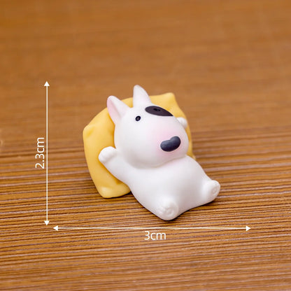 Bull Terrier Universal Car Accessories Interior Adorable Dashboard Figurine with Relaxed Pose Ornament for Tesla BMW Hyundai KIA Beauty World Shop