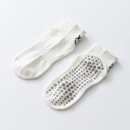 Simple Non-slip Breathable Yoga Socks Women Pilates Socks  Indoor Dance Fitness Gymnastics Professional Training Sports Socks Beauty World Shop