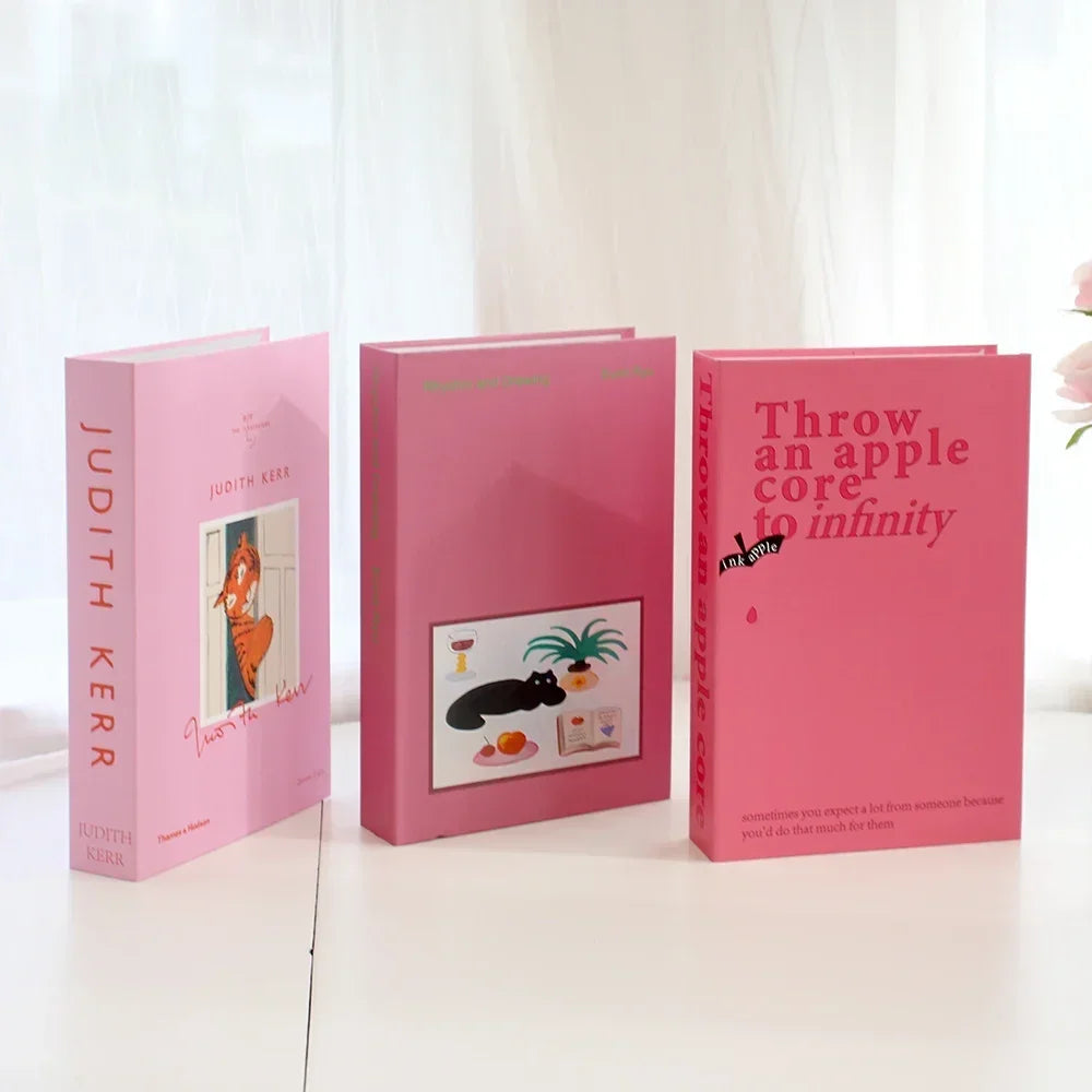 3Pcs Foldable Fashion Fake Books Living Room Decoration Designer Books Coffee Table Ornaments Club Hotel Room Villa Prop Books Beauty World Shop