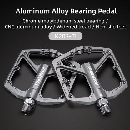 ROCKBROS MTB Cycling Ultralight Pedal Bike Bicycle Sealed DU Bearing Pedals Aluminum Alloy CRMO Non-slip Cleat Bike Part Pedals Beauty World Shop