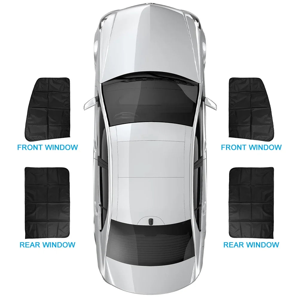 Magnetic Car Sunshade UV Protection Curtains Sun Shield Cover Double Sides Auto Window Sun shade Protector Cover Diy Accessories Beauty World Shop