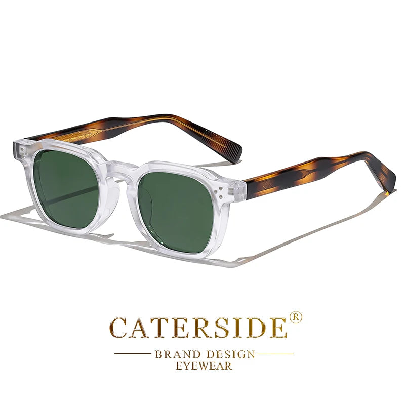CATERSIDE Fashion Men Sunglasses Small Frame Square Personalized Design Sun Glasses Women Travel Party Business Festival Gift Beauty World Shop