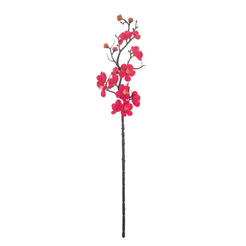 1pc Artificial Flowers Spring Plum Blossom Peach Branch Silk Flowers Home Wedding Party Decoration Christmas Wreaths Accessories Beauty World Shop