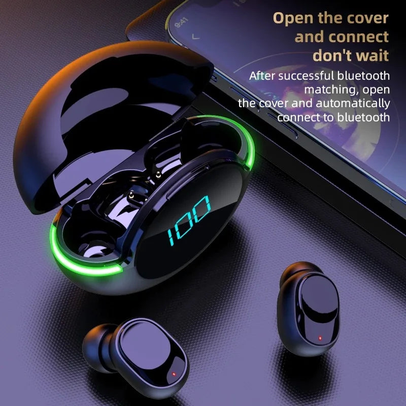 #Y80 New Bluetooth Earphones Tws Wireless Sports Running Waterproof Noise Reduction Gaming Esports Mobile Digital Display Beauty World Shop