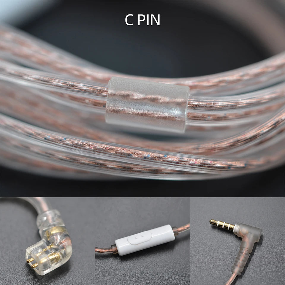 KZ Headphone Cable High-Purity Copper Cube Mixed Upgrade Cable Earphone Wire Original Wire