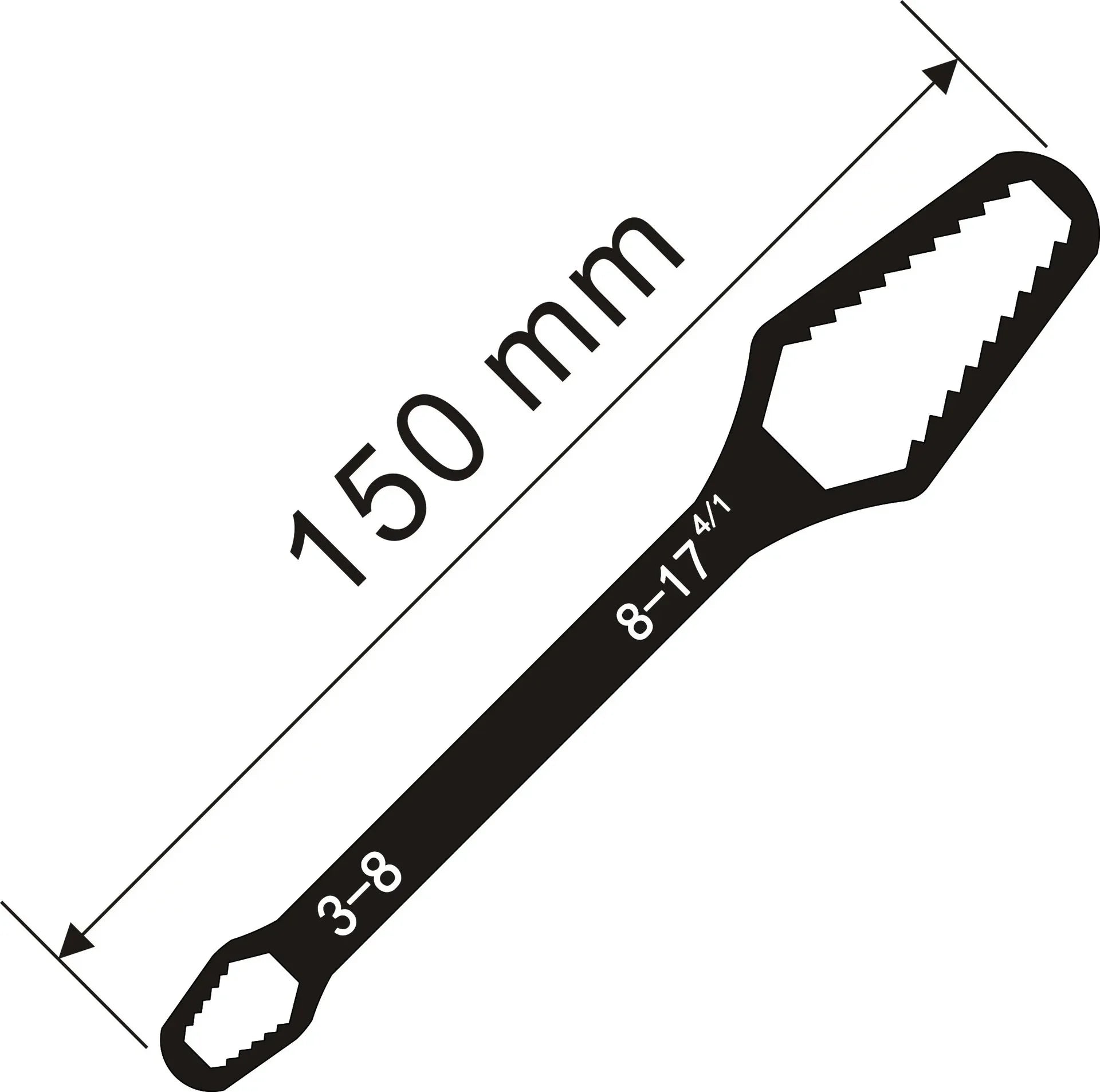 3-24mm Universal Torx Wrench Self-tightening Adjustable Glasses Wrench Board Double-head Torx Spanner Hand Tools for Factory Beauty Fashion