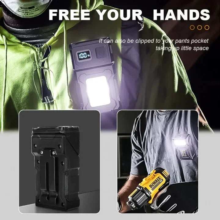 MINI USB Rechargeable LED Flashlight Portable Tail magnet flashlight Super Bright Camping Lantern Side COB emergency light Beauty World Shop