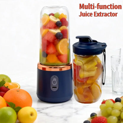 Double Cup Portable Blender USB Juicer Fruit Mixer for Smoothies Milkshakes and Juices Compact Food Processor Orange Juicer Beauty World Shop
